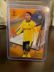 Jude Bellingham [Orange Refractor] Soccer Cards 2020 Topps Finest UEFA Champions League Prices