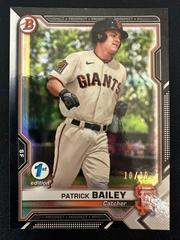 Patrick Bailey [Black Foil] #BFE-108 Baseball Cards 2021 Bowman 1st Edition Prices