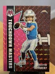 Justin Herbert [Pink Fluorescent] Football Cards 2021 Panini Mosaic Touchdown Masters Prices