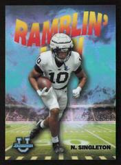 Nick Singleton [Lava] #RM-2 Football Cards 2022 Bowman Chrome University Ramblin Man Prices