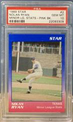 Nolan Ryan [Minor LG. Stats Pink BK.] #2 Baseball Cards 1989 Star Ryan Prices