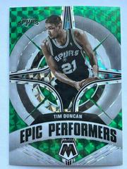 Tim Duncan [Green] #10 Basketball Cards 2021 Panini Mosaic Epic Performers Prices