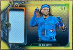 Bo Bichette [Gold] #SJR3-BB2 Baseball Cards 2022 Topps Triple Threads Single Jumbo Relics Prices