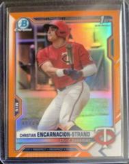 Christian Encarnacion Strand [Orange Refractor] #BDC-9 Baseball Cards 2021 Bowman Draft Chrome Prices