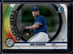 Nate Pearson [Gold Refractor] #BTP10 Baseball Cards 2020 Bowman Chrome Scouts' Top 100 Prices