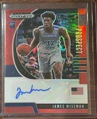 James Wiseman [Red Prizm] Basketball Cards 2020 Panini Prizm Draft Picks Autographs Prices