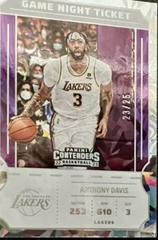 Anthony Davis [Cracked Ice] #22 Basketball Cards 2022 Panini Contenders Game Night Ticket Prices