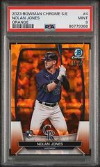 Nolan Jones [Orange] #4 Baseball Cards 2023 Bowman Chrome Sapphire Prices