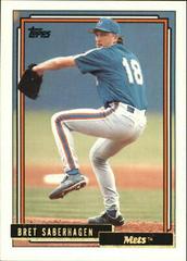 Bret Saberhagen [Gold] #97T Baseball Cards 1992 Topps Traded Prices