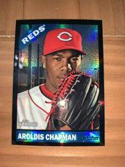Aroldis Chapman [Chrome Black Refractor] #140 Baseball Cards 2015 Topps Heritage Prices