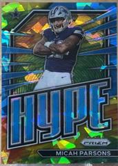Micah Parsons [Blue Ice] #H-15 Football Cards 2022 Panini Prizm Hype Prices