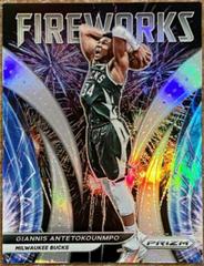 Giannis Antetokounmpo [Silver Prizm] #3 Basketball Cards 2021 Panini Prizm Fireworks Prices