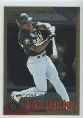 Rickey Henderson [Gold Rush] #RT13 Baseball Cards 1994 Score Rookie Traded Prices