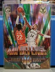 Giannis Antetokounmpo [Green Shock] #3 Basketball Cards 2021 Panini Donruss Optic Air Defense Prices
