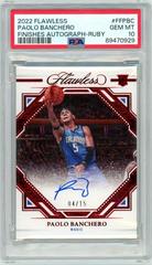 Paolo Banchero [Ruby] #6 Basketball Cards 2022 Panini Flawless Finishes Auto Prices