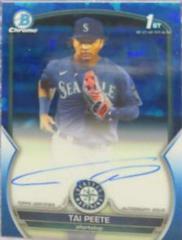 Tai Peete Baseball Cards 2023 Bowman Draft Chrome Sapphire Prospect Autograph Prices