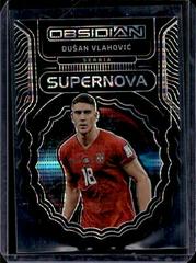 Dusan Vlahovic [White Pulsar] Soccer Cards 2022 Panini Obsidian Supernova Prices