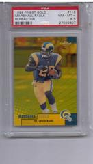 Marshall Faulk [Gold Refractor] #116 Football Cards 1999 Topps Finest Prices