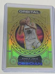 Nikola Jokic [Yellow Flood] #23 Basketball Cards 2022 Panini Obsidian Orbital Prices
