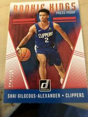 Shai Gilgeous Alexander [Press Proof Orange] #21 Basketball Cards 2018 Panini Donruss Rookie Kings Prices