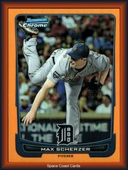Max Scherzer [Orange Refractor] #164 Baseball Cards 2012 Bowman Chrome Prices