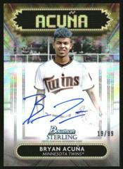 Bryan Acuna [Speckle] #PA-BA Baseball Cards 2022 Bowman Sterling Prospect Autographs Prices