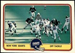 New York Giants [In the Land of the Giants] Football Cards 1981 Fleer Team Action Prices