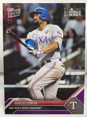 Marcus Semien [Purple] Baseball Cards 2023 Topps Now World Series Champions Prices