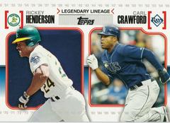 Carl Crawford, Rickey Henderson #LL30 Baseball Cards 2010 Topps Legendary Lineage Prices