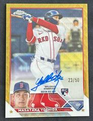 Masataka Yoshida [Gold Wave] #RA-MY Baseball Cards 2023 Topps Chrome Rookie Autographs Prices