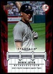 Derek Jeter [Autograph] Baseball Cards 2008 Upper Deck Spectrum Jeter Retrospectrum Prices