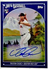 Triston Casas [Autograph Prussian Blue] #100 Baseball Cards 2023 Topps X Bob Ross The Joy Of Prices