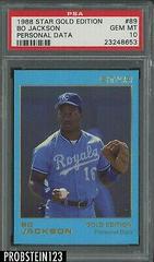 Bo Jackson [Personal Data] #89 Baseball Cards 1988 Star Gold Edition Prices