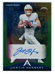 Justin Herbert [Green] #ASC-JHE Football Cards 2021 Panini Chronicles Ascension Autographs Prices