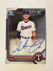 Anthony Gutierrez #CPA-AG Baseball Cards 2022 Bowman Chrome Prospect Autographs Prices