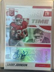 Larry Johnson #ET-LJ Football Cards 2022 Panini Donruss Elite Etched in Time Signatures Prices