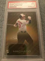 Manny Machado [Gold Refractor] #10 Baseball Cards 2013 Bowman Sterling Prices