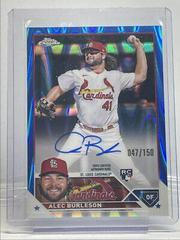 Alec Burleson [Blue RayWave] Baseball Cards 2023 Topps Chrome Rookie Autographs Prices