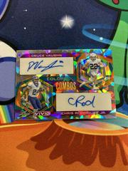 Deuce Vaughn, Chris Rodriguez Jr. [Prismatic Gray] #CC-17 Football Cards 2023 Leaf Vivid Autographs Colorful Combos Prices