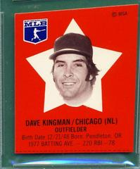 Dave Kingman Baseball Cards 1978 Pepsi Cola Superstars Hand Cut Prices