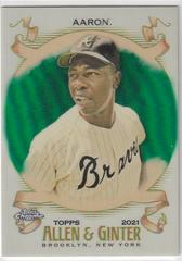 Hank Aaron [Green Refractor] #1 Baseball Cards 2021 Topps Allen & Ginter Chrome Prices
