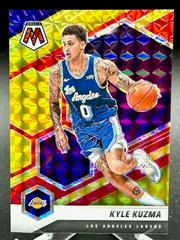 Kyle Kuzma [Choice Fusion Red & Yellow] Basketball Cards 2020 Panini Mosaic Prices
