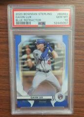 Gavin Lux [Blue Refractor] #BSR-83 Baseball Cards 2020 Bowman Sterling Prices