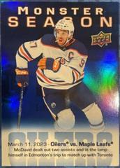 Connor McDavid #MS-67 Hockey Cards 2023 Upper Deck Monster Season Prices