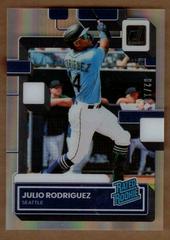 Julio Rodriguez [Gold] #72 Baseball Cards 2022 Panini Chronicles Clearly Donruss Prices