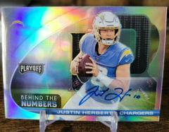 Justin Herbert [Signature] #BTN-JHE Football Cards 2021 Panini Playoff Behind the Numbers Prices
