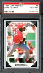 Barry Larkin Baseball Cards 1991 Leaf Preview Prices