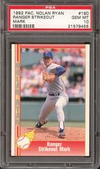 Ranger Strikeout [Mark] Baseball Cards 1992 Pacific Nolan Ryan Prices