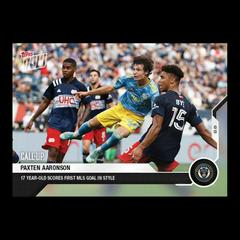 Paxten Aaronson Soccer Cards 2021 Topps Now MLS Prices