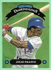 Julio Franco Baseball Cards 1992 Panini Donruss Diamond Kings Prices